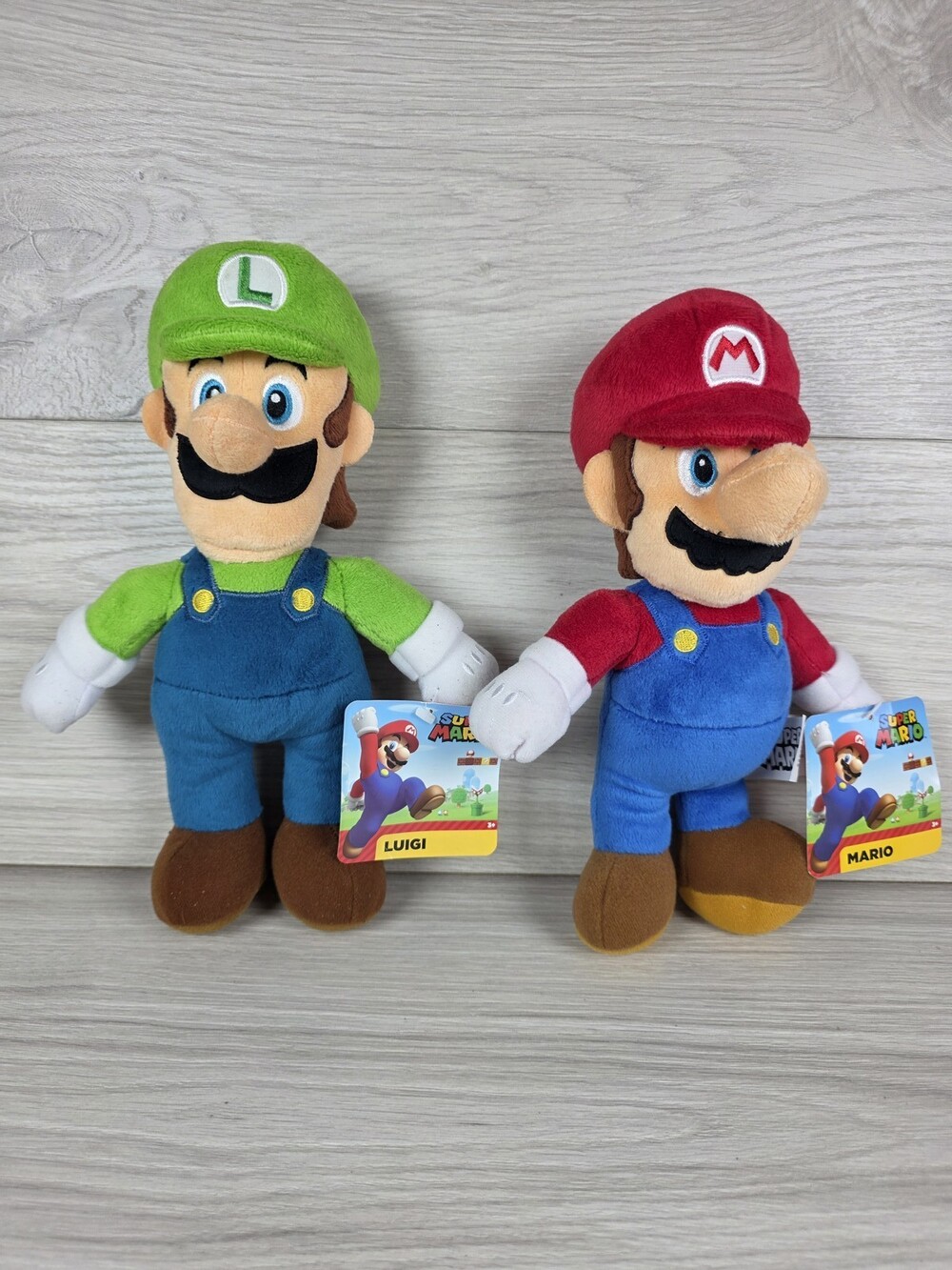 Super Mario Plush Pair Mario and Luigi Jakks Pacific w Tags SU49